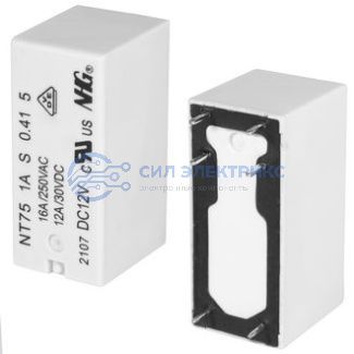 фото Реле NT75-A-S-16-DC12V-0.41-5.0, 12VDC, 16A, тип контактов: нормально открытый (NO), сила удержания: 100 г, рабочая температура: -40°C до +85°C