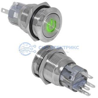 фото Кнопка антивандальная LAS1-AGQ-11DT/G/N on-(on)