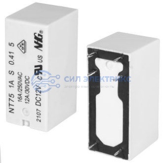 фото Реле NT75-A-S-16-DC12V-0.41-5.0, 12VDC, 16A, тип контактов: нормально открытый (NO), сила удержания: 100 г, рабочая температура: -40°C до +85°C