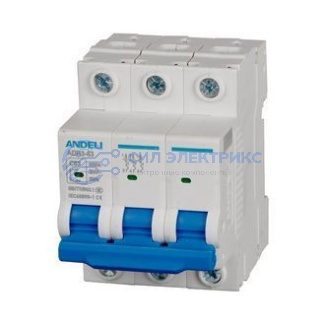 фото ADB3-63/3P 25A 6kA х-ка C