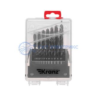 фото Набор сверл по металлу 1-10 мм (через 0,5 мм), 19 шт. HSS 4241 Ш/Х Kranz