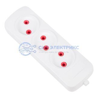 Колодка 3 гнезда б/з PROconnect «Эконом» фото Колодка 3 гнезда б/з PROconnect «Эконом»