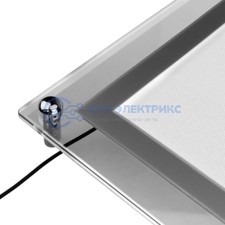 фото Световая панель бескаркасная тонкая Постер Crystalline LED подвесная двухсторонняя 210х297, видимая часть 190х277, габариты 281х368, 7 Вт REXANT