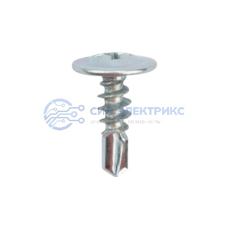 фото Саморез с прессшайбой ПШС сверло 4,2х13, пакет (1000 шт/уп) KRANZ