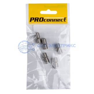 фото Переходник антенный, (гнездо F - гнездо F), бочка, (5шт.) (пакет) PROconnect
