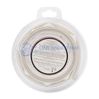 Трубка термоусаживаемая ТУТ нг 6,0/3,0мм, белая, ролик 2,44м REXANT фото Трубка термоусаживаемая ТУТ нг 6,0/3,0мм, белая, ролик 2,44м REXANT