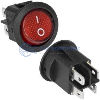 фото Клавишный переключатель KCD1-201N-5-C3-R/4P on-off, 4 позиции, IP65, номинальный ток 10 А, номинальное напряжение 250 В