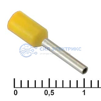 Наконечник на кабель DN00508 yellow (1x8mm) фото Наконечник на кабель DN00508 yellow (1x8mm)