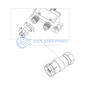 фото Переходник штекер F-гнездо TV PROconnect