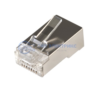 Разъем cквозной FTP RJ-45(8P8C), CAT 6a REXANT фото Разъем cквозной FTP RJ-45(8P8C), CAT 6a REXANT