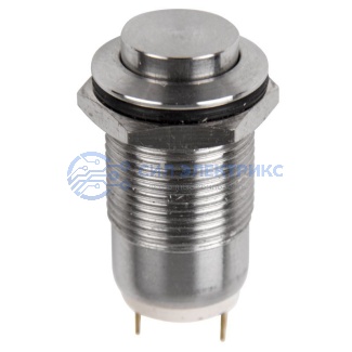 фото Кнопка антивандальная Ø12 Фикс (2с) ON-OFF выпуклая (A12-B2) REXANT (в упак. 1шт.)