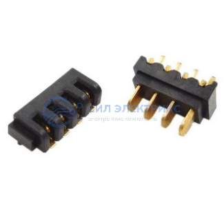 фото Прижимной разъем CCSA-MF2.0-P04, 4 контакта, 5 А, шаг 2 мм