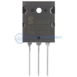 Транзистор биполярный MJL1302AG, ток коллекторный 15 А, напряжение коллектор-эмиттер 120 В, мощность 150 Вт фото Транзистор биполярный MJL1302AG, ток коллекторный 15 А, напряжение коллектор-эмиттер 120 В, мощность 150 Вт
