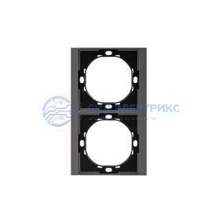 Рамка SETE 2-постовая универсальная графит KRANZ фото Рамка SETE 2-постовая универсальная графит KRANZ