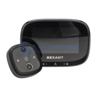 Видеоглазок дверной REXANT (DV-115) с цветным LCD-дисплеем 4.3" с функцией записи фото/видео по движению, встроенный звонок, ночной режим работы фото Видеоглазок дверной REXANT (DV-115) с цветным LCD-дисплеем 4.3" с функцией записи фото/видео по движению, встроенный звонок, ночной режим работы