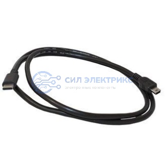 Кабель USB Mini 5P - Type-C 1m фото Кабель USB Mini 5P - Type-C 1m