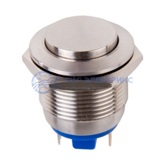 фото Кнопка антивандальная Ø19 Б/Фикс (2с) (ON)-OFF выпуклая (PBS-28В-4) REXANT (в упак. 1шт.)