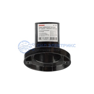 фото Патрон карболитовый настенный Е27 черный c этикеткой наклонный REXANT