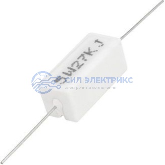 Резистор мощный постоянный RX27-1, 27 кОм, 5 Вт, допуск 5%, серия SQP5 фото Резистор мощный постоянный RX27-1, 27 кОм, 5 Вт, допуск 5%, серия SQP5