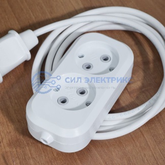 фото Колодка 2 гнезда без заземления REXANT