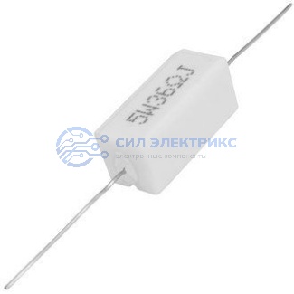 Резистор мощный постоянный RX27-1, 36 Ом, 5 Вт, допуск 5%, серия SQP5 фото Резистор мощный постоянный RX27-1, 36 Ом, 5 Вт, допуск 5%, серия SQP5