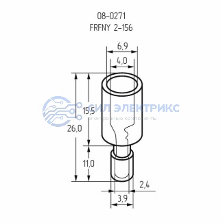 фото Разъем штекерный полностью изолированный гнездо 4 мм 1.5-2.5 мм² (РШПи-м 2.5-4/РшИмп 2-5-4) синий REXANT