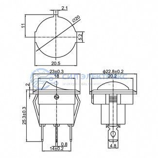 Выключатель клавишный круглый 12V 20А (3с) ON-OFF желтый с подсветкой (RWB-214) REXANT фото Выключатель клавишный круглый 12V 20А (3с) ON-OFF желтый с подсветкой (RWB-214) REXANT