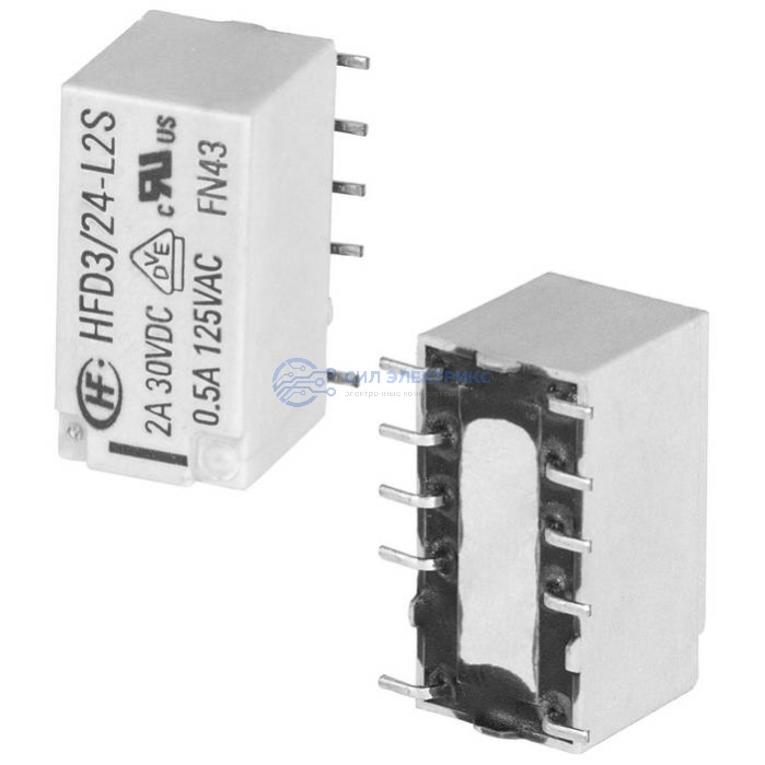 Реле HFD3/24-L2S, 24VDC, 2A, тип контактов: переключающий (SPDT), сила удержания: 75 г, рабочая температура: -40°C до +85°C фото Реле HFD3/24-L2S, 24VDC, 2A, тип контактов: переключающий (SPDT), сила удержания: 75 г, рабочая температура: -40°C до +85°C