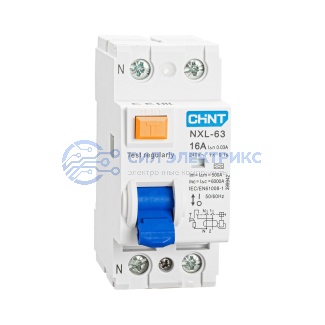 фото ВДТ (УЗО) NXL-63 2P 16А 30мА 6кА тип A AX (R)