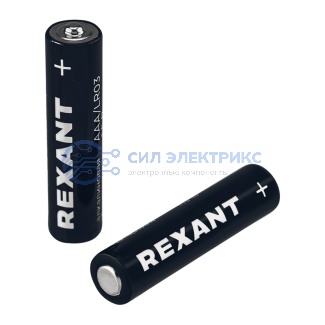 Батарейка алкалиновая AAA/LR03 мизинчиковая 1,5В блистер 2 шт. REXANT фото Батарейка алкалиновая AAA/LR03 мизинчиковая 1,5В блистер 2 шт. REXANT