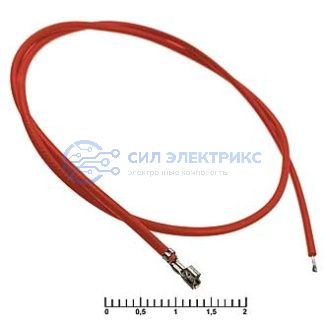 фото Разъем питания низковольтный HB 2,00 mm AWG26 0,3m red