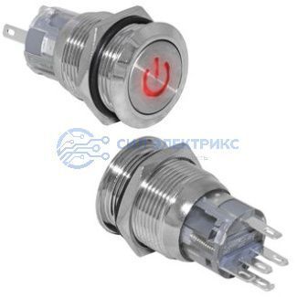 фото Кнопка антивандальная LAS1-AGQ-11DT/R/N on-(on)