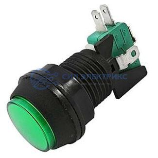 фото Кнопка GMSI-7B-C no(nc)+nc(no) green, зеленая подсветка, 7 контактных положений, кнопка с нормальным/обратным контактом, 50 мм