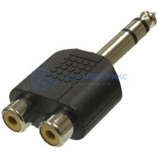 фото Разъем переходной 7-0176 / 6.35 stereo-2RCA JACK