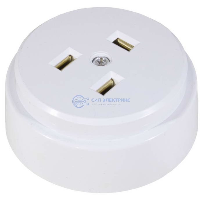 Розетка РШ 2P+PE 250В белая фото Розетка РШ 2P+PE 250В белая