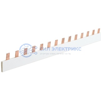 Шина соединительная типа PIN (12 штырей) 1Р 100 А (22 см) REXANT фото Шина соединительная типа PIN (12 штырей) 1Р 100 А (22 см) REXANT