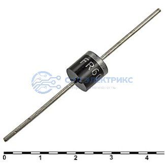 фото Диод FR603, сверхбыстродействующий, 6А, 300В, корпус DO-27
