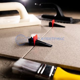 Набор клипс и клиньев – система выравнивания плитки, шов 1 мм (СВП) (40 комплектов) REXANT фото Набор клипс и клиньев – система выравнивания плитки, шов 1 мм (СВП) (40 комплектов) REXANT