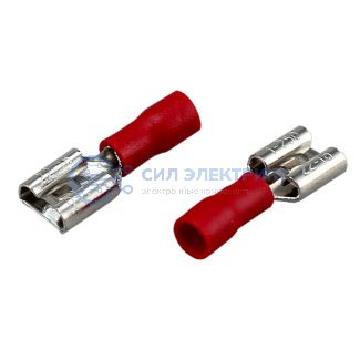 Клемма плоская изолированная РПи-м 1.5-(6.3)/РпИм 1,25-250 гнездо - 6.6 мм, 0.5-1.5 мм², в упак. 10 шт. REXANT фото Клемма плоская изолированная РПи-м 1.5-(6.3)/РпИм 1,25-250 гнездо - 6.6 мм, 0.5-1.5 мм², в упак. 10 шт. REXANT