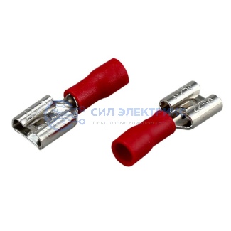 фото Клемма плоская изолированная РПи-м 1.5-(6.3)/РпИм 1,25-250 гнездо - 6.6 мм, 0.5-1.5 мм², в упак. 10 шт. REXANT