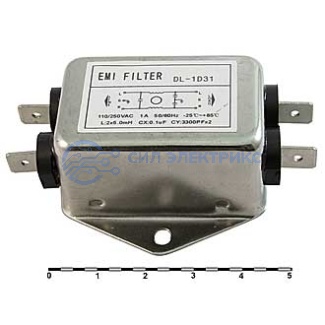 фото Фильтр сетевой DL-1D31 1A. 250V