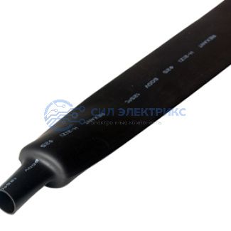 фото Трубка термоусаживаемая ТУТ нг 25,0/12,5мм, черная, упаковка 10 шт. по 1м REXANT