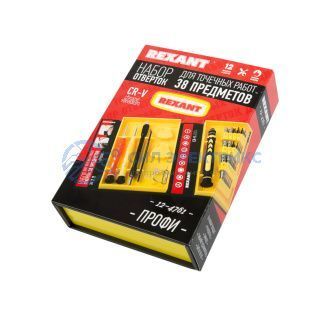 Набор для точных работ 38 предметов Профи REXANT фото Набор для точных работ 38 предметов Профи REXANT