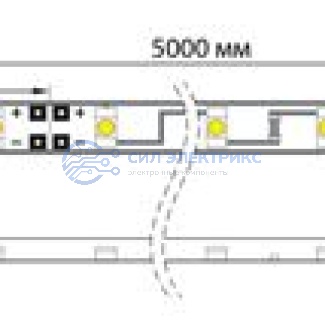 фото LED лента 5м 12 В, 8 мм, IP23, SMD 2835, 120 LED/m, 12 V, цвет свечения белый (6000 K) LAMPER
