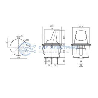 Выключатель клавишный круглый 12V 16А (3с) ON-OFF зеленый с подсветкой (RWB-224, SС-214) REXANT фото Выключатель клавишный круглый 12V 16А (3с) ON-OFF зеленый с подсветкой (RWB-224, SС-214) REXANT