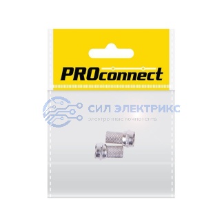 фото Разъем антенный на кабель, штекер F для кабеля RG-6, (2шт.) (пакет) PROconnect