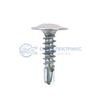 фото Саморез с прессшайбой ПШС сверло 4,2х16, короб (200 шт/уп) KRANZ