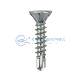 фото Саморез оконный KRANZ сверло, 3.9х19, белый цинк, короб (500 шт./уп.)