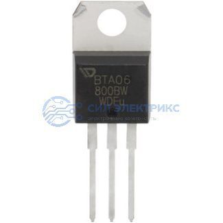 фото Симистор BTA06-800BW, 800 В, 6 А, корпус TO-220AB, изолированный