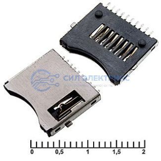 фото Держатель карты micro-SD SMD 10pin switch M, 10 контактов
